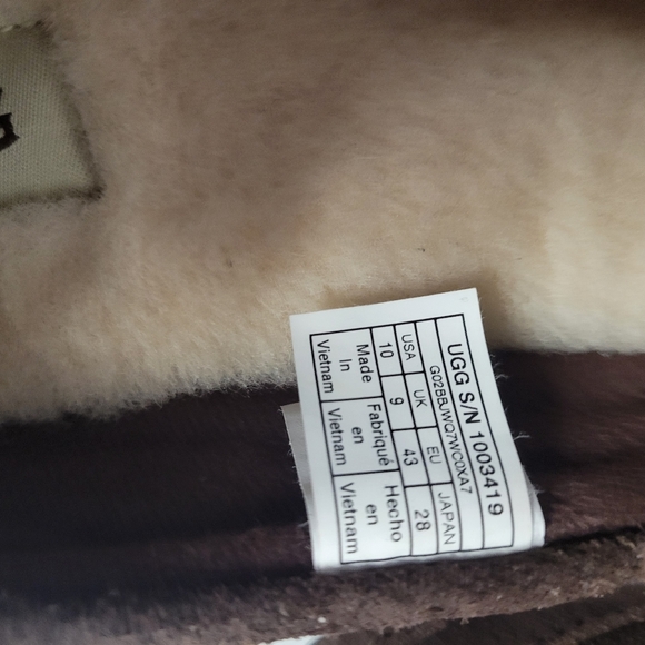 Ugg suede slipper loafers men size 10 brown - Picture 9 of 10